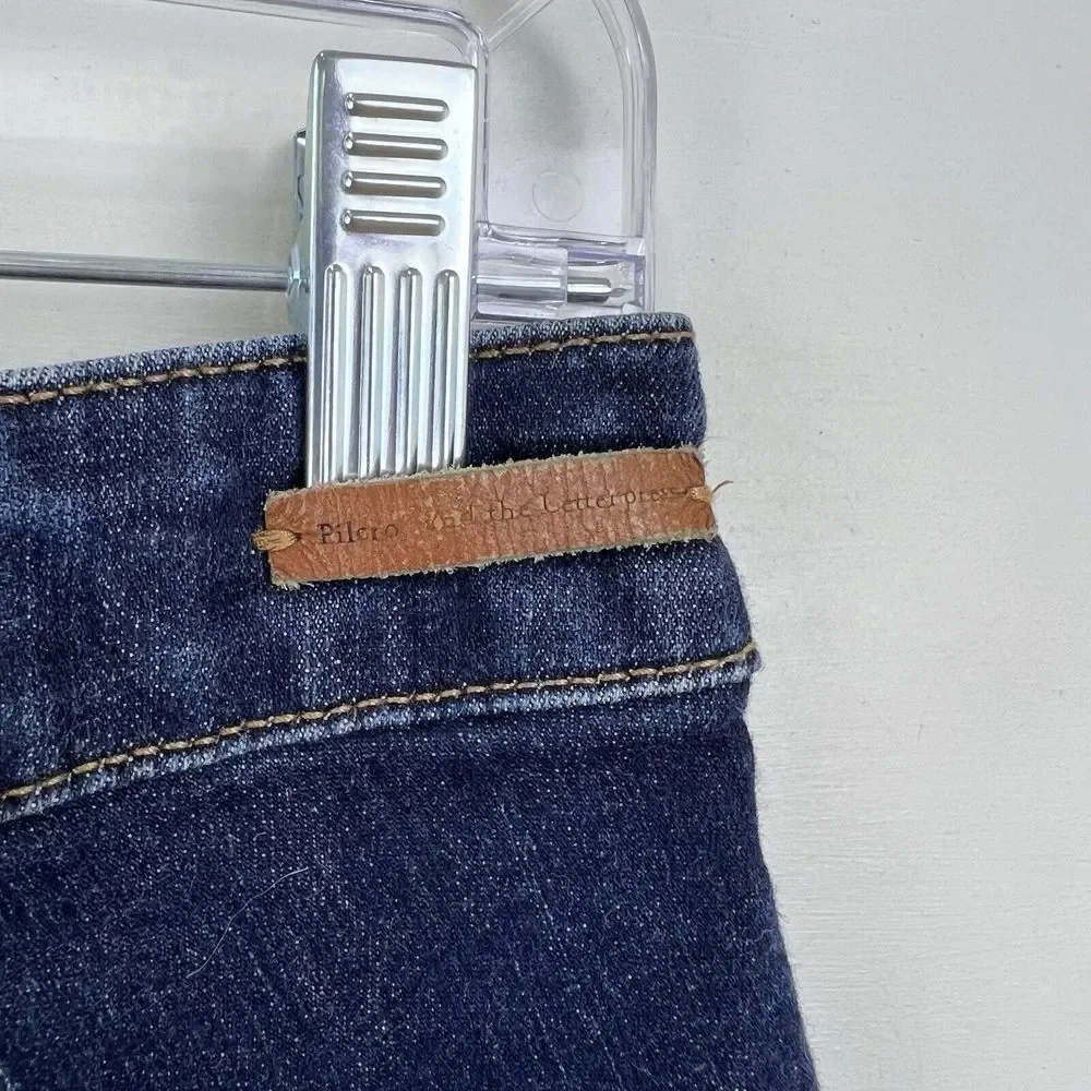 Anthropologie Pilcro High Rise Skinny Jeans Ankle Zip Snakeskin‎ Women's 29